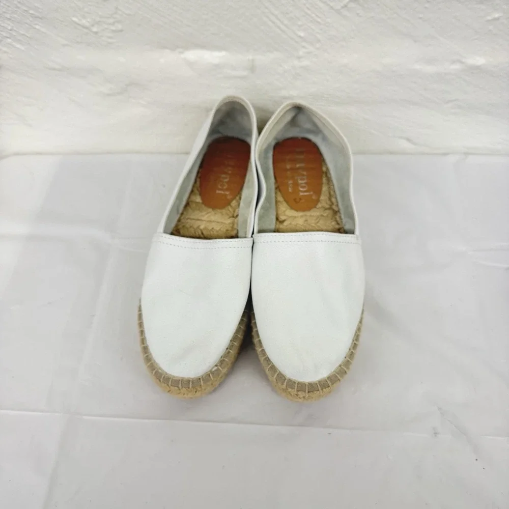 Maypol White Leather Espadrille Shoes Sz. 39. Us 8.5‎ Summer Spring Easter
